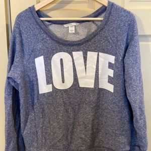 Victoria’s Secret Love sweater blue marled medium